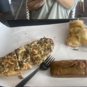Confections Bakery & Cafe - Mushroom baguette, cheese roll and pistachio and green tea cake - Bakeries Near Me - Duluth, Georgia