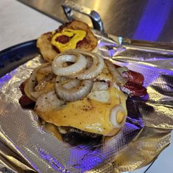 Bazil's - Cheeseburger with hotdog