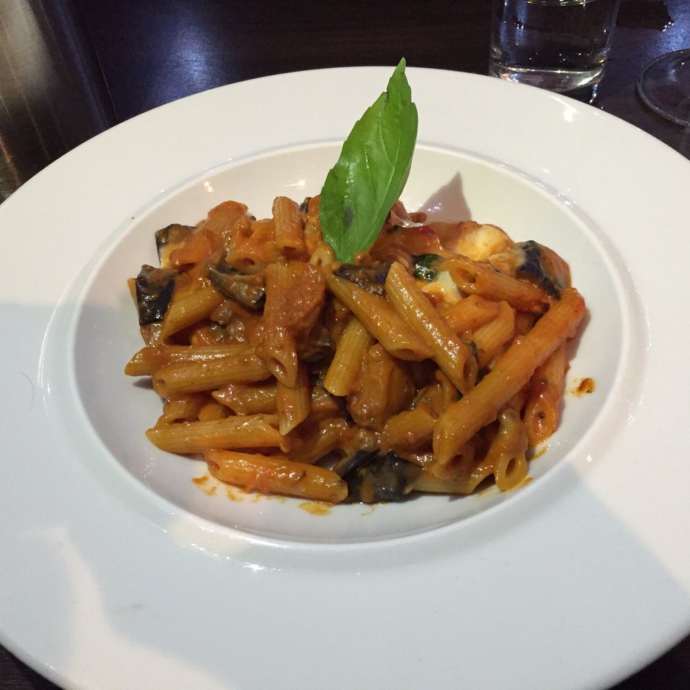 Pennet'Ro Sicilano (penne pasta in a tomato sauce with aubergines and mozzarella - though I swapped out for scamorza) Pennet'Ro Sicilano (penne pasta in a tomato sauce with aubergines and mozzarella - though I swapped out for scamorza)