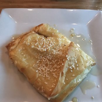 Stella's - Feta with phyllo and honey. Yummmmm. A bit of citrus flavor made the dish. - Greek Near Me - Charleston, South Carolina Stella's - Feta with phyllo and honey. Yummmmm. A bit of citrus flavor made the dish. - Greek Near Me - Charleston, South Carolina