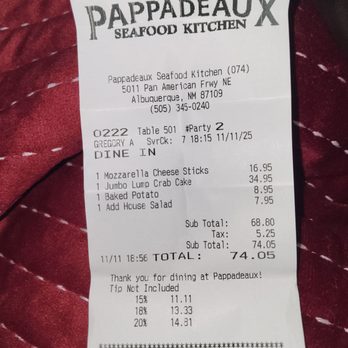 Pappadeaux Seafood Kitchen - Seafood Near Me - Albuquerque, New Mexico