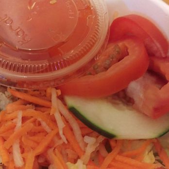 Cafe Trang - Moldy tomatoes in both rice bowls - Salad Near Me - West Jordan, Utah