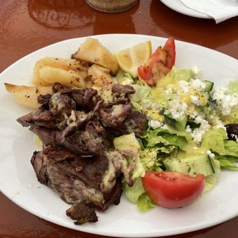 Taverna Kyma - Lamb, potatoes and salad. - Greek Near Me - Boca Raton, Florida Taverna Kyma - Lamb, potatoes and salad. - Greek Near Me - Boca Raton, Florida