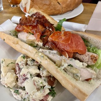 Parish Cafe & Bar - Chicken, bacon, peppers, blue cheese dressing, fresh bread... the Kenneth is amazing! - Sandwiches Near Me - Boston, Massachusetts Parish Cafe & Bar - Chicken, bacon, peppers, blue cheese dressing, fresh bread... the Kenneth is amazing! - Sandwiches Near Me - Boston, Massachusetts