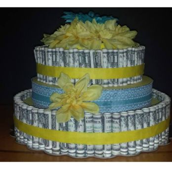 Custom Classy Baskets - Money Cake (non edible) - Gift Shops Near Me Custom Classy Baskets - Money Cake (non edible) - Gift Shops Near Me