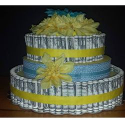 Custom Classy Baskets - Money Cake (non edible)