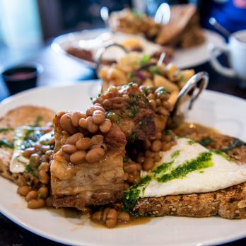Jam - crispy pork belly on toast with pork beans - Breakfast & Brunch Near Me - Massapequa Park, New York