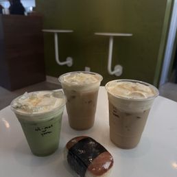 Neighbor's choice matcha and espresso