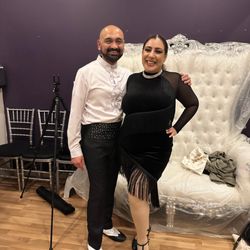 Aveda Institute - Orlando - My dance partner and I before our performance