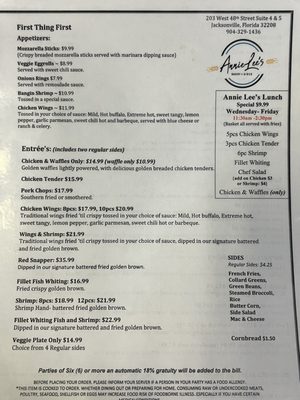 Menu photo 2 Annie Lee’s Bakery & Diner Jacksonville, FL Menu photo 2 Annie Lee’s Bakery & Diner Jacksonville, FL