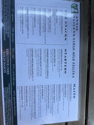 Menu photo 1 Annie Bailey's Irish Public House Lancaster, PA