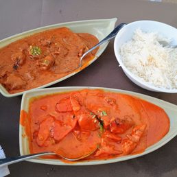 Top: lamb masala  Bottom: butter chicken