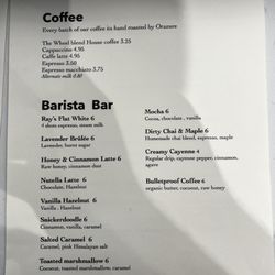 The Wheel Kitchen Cafe - Coffees