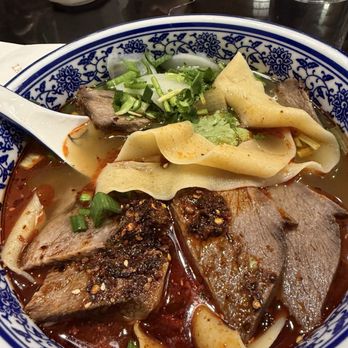 Lan Feast - Extra wide noodle soup - Chinese Near Me - Brookline, Massachusetts
