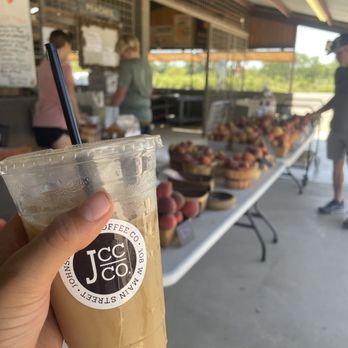 Vogel Orchard - coffee from before and the peach stand - Fruits & Veggies Near Me - Fredericksburg, Texas Vogel Orchard - coffee from before and the peach stand - Fruits & Veggies Near Me - Fredericksburg, Texas