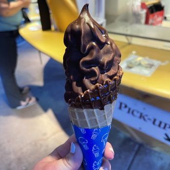 The Cone - Chocolate soft serve with chocolate dip on a waffle cone - Ice Cream & Frozen Yogurt Near Me - Wernersville, Pennsylvania
