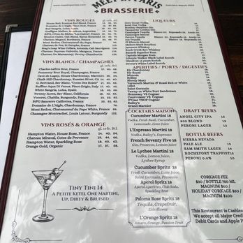 Meet in Paris - Menu - French Near Me - Culver City, California