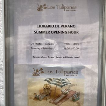 Los Tulipanes - Restaurant is Closed
(for summer vacation?) - Bars Near Me - Seville, SE Los Tulipanes - Restaurant is Closed
(for summer vacation?) - Bars Near Me - Seville, SE