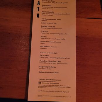 Tavolàta Capitol Hill - Valentines day menu - Italian Near Me - Seattle, Washington
