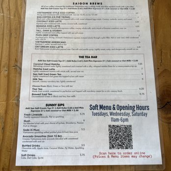 Saigon Oi Cafe - Menu back. - Vietnamese Near Me - Los Angeles, California Saigon Oi Cafe - Menu back. - Vietnamese Near Me - Los Angeles, California