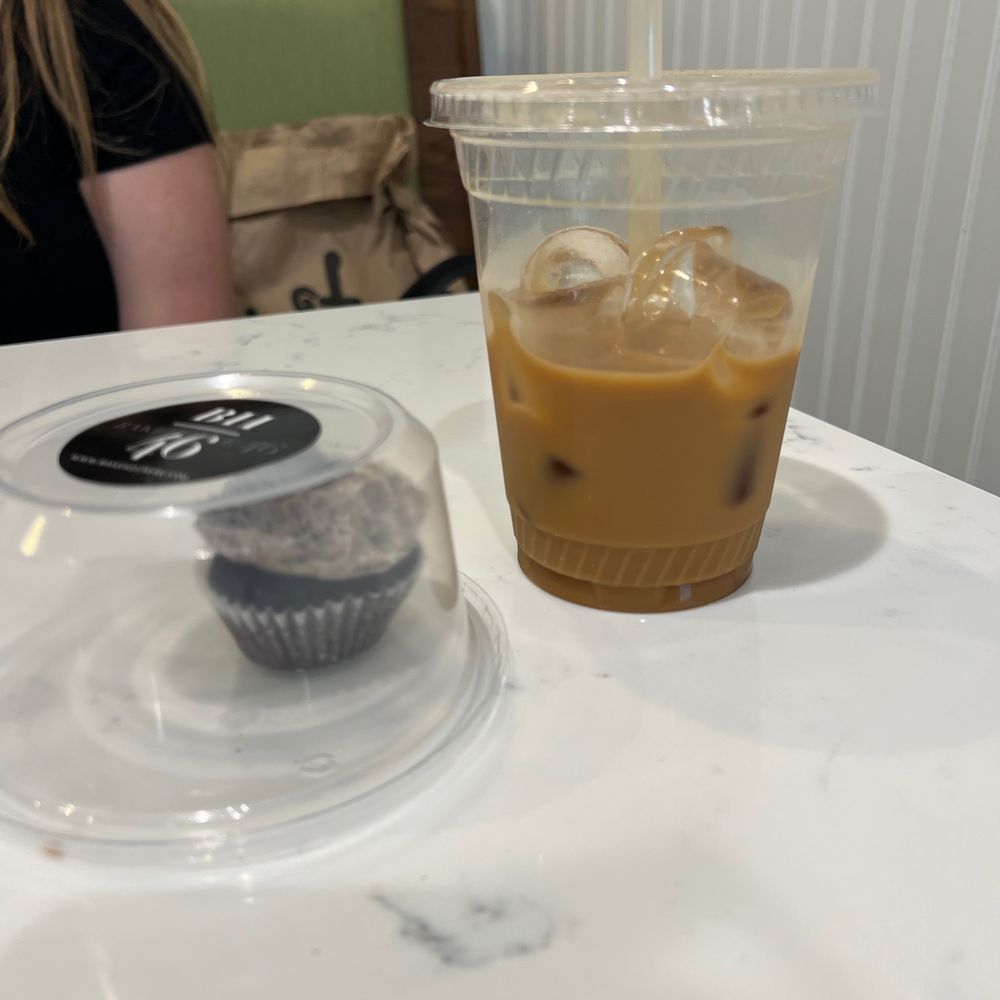 Bakehouse 46 - their mini cookies and crème cupcake and their iced caramel almond milk latte. - Cupcakes Near Me - Ann Arbor, Michigan