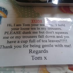 Comfortin' Food - Tea man instructions