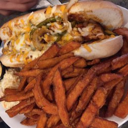 BBQ Chicken Philly Cheesesteak Sandwich