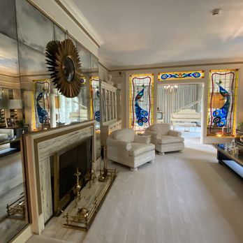 Graceland - Living room directly to the right after entering the Graceland front door. Love the peacock stained glass windows! - Museums Near Me - Memphis, Tennessee Graceland - Living room directly to the right after entering the Graceland front door. Love the peacock stained glass windows! - Museums Near Me - Memphis, Tennessee