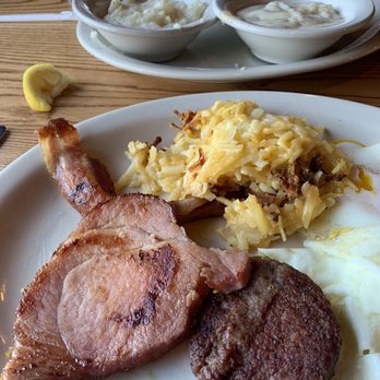 Cracker Barrel Old Country Store - Ham is dried. Sausage patty is dry. Half of the hah brown casserole is burnt and over cooked. - Breakfast & Brunch Near Me - Hamilton Township, New Jersey