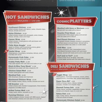 Galaxy Diner - the menu for the galaxy diner - American Near Me - Richmond, Virginia Galaxy Diner - the menu for the galaxy diner - American Near Me - Richmond, Virginia