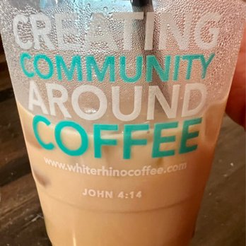 White Rhino Coffee - Iced toasted coconut latte - Coffee & Tea Near Me - Waxahachie, Texas White Rhino Coffee - Iced toasted coconut latte - Coffee & Tea Near Me - Waxahachie, Texas