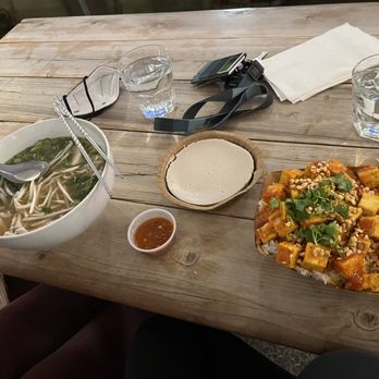 Da Nang Vietnamese Eatery - Tofu Com, pho, and rose lychee cheesecake - Food Trucks Near Me - Eugene, Oregon