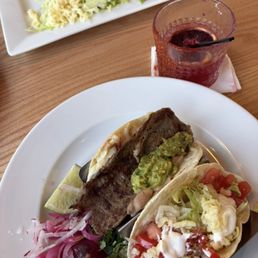 Cachetada de Ribeye, Taco Supreme (beef), Fajita Burrito, Blood Orange Margarita Cachetada de Ribeye, Taco Supreme (beef), Fajita Burrito, Blood Orange Margarita