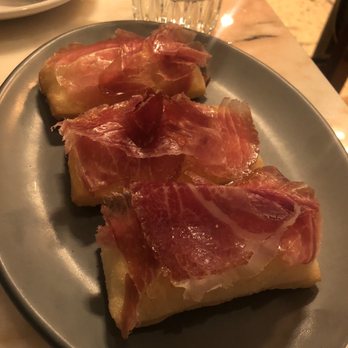 Longo Bros - Gnocco fritto (fried pizza dough top with prosciutto) - Pizza Near Me - New York, New York Longo Bros - Gnocco fritto (fried pizza dough top with prosciutto) - Pizza Near Me - New York, New York