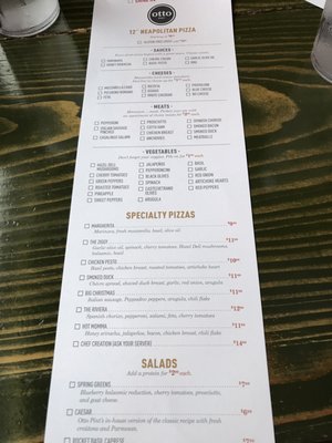Menu photo 7 Otto Pint Fort Collins, CO