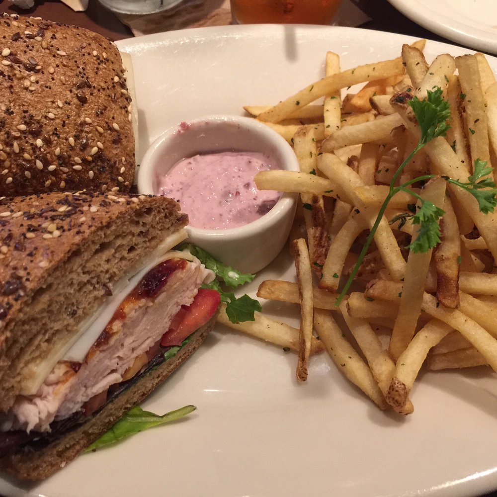 Citrus Turkey Sandwich, Fries and Kalamata Olive Aioli