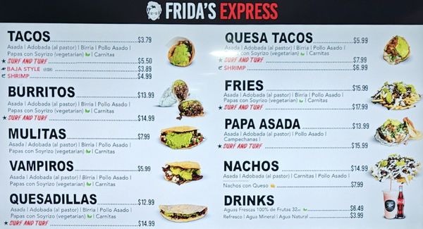 Menu photo 1 Frida's Taqueria San Diego, CA Menu photo 1 Frida's Taqueria San Diego, CA