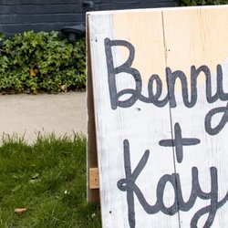 Benny & Kay - Cute signage out front