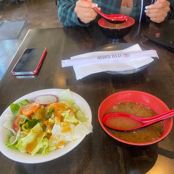 Itto Sushi - House salad and miso soup - Korean Near Me - Jersey City, New Jersey Itto Sushi - House salad and miso soup - Korean Near Me - Jersey City, New Jersey