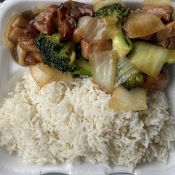 Ming Moon - Lunch Bourbon Chicken with White Rice