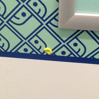 Goodwill Industries of North Central Wis - Gum hard as a rock stuck on the lovely "good" will wallpaper - Department Stores Near Me - Appleton, Wisconsin