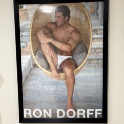 Framed photo inside dressing room