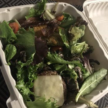 The Corner Kitchen - Green Salad w/ chicken bacon ranch and mushroom Swiss - Burgers Near Me - Concord, California The Corner Kitchen - Green Salad w/ chicken bacon ranch and mushroom Swiss - Burgers Near Me - Concord, California