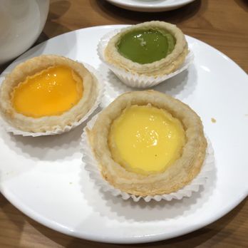 MingHin Cuisine - Puffy Egg Custard Tart Platter (matcha, mango, original?) - Dim Sum Near Me - Chicago, Illinois MingHin Cuisine - Puffy Egg Custard Tart Platter (matcha, mango, original?) - Dim Sum Near Me - Chicago, Illinois