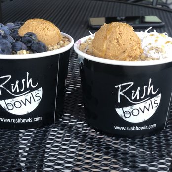 Rush Bowls - Patio area Power Bowl & I made my Acai bowl (added chocolate protein and peanut butter to the base was yummy) - Juice Bars & Smoothies Near Me - Sandy Springs, Georgia Rush Bowls - Patio area Power Bowl & I made my Acai bowl (added chocolate protein and peanut butter to the base was yummy) - Juice Bars & Smoothies Near Me - Sandy Springs, Georgia
