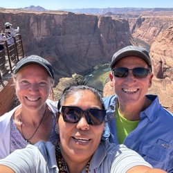 Navajo Tours Direct - Melissa & us at Horseshoe Bend