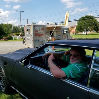 Wee Nee Wagon - My buddy checking out my classic 84 Olds on a nice summer day. - Food Trucks Near Me - Peapack and Gladstone, New Jersey Wee Nee Wagon - My buddy checking out my classic 84 Olds on a nice summer day. - Food Trucks Near Me - Peapack and Gladstone, New Jersey