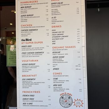 Super Duper Burgers - Menu - American Near Me - San Francisco, California Super Duper Burgers - Menu - American Near Me - San Francisco, California