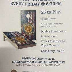 American Legion - Bags at the Legion  on Fridays.