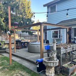 Our new gazebo being built for our new softtub